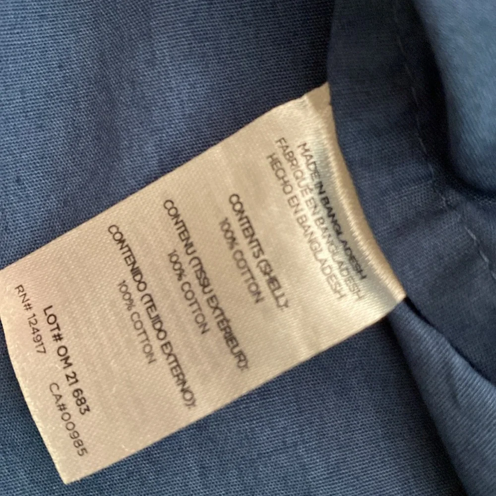 Onia Men’s Shirt 100% Cotton Button Down Shirt Short Sleeve Blue New size Medium - Picture 5 of 9